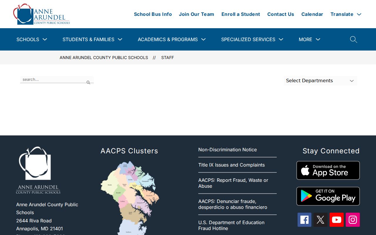 Severn people directories AACPS staff search